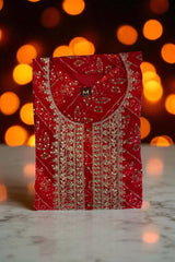 Elegant double shade Muslin Embroidered Suit Set