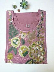 Graceful Pink Embroidered Suit Set