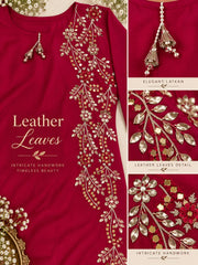 Elegant Cherry Embroidered Kurta with Farsi Salwar