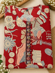 Beautiful Printed Cotton Kurta Set with Dupatta