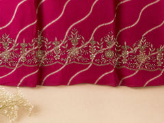 Exquisite Pink Crepe Handwork Kurta Set with Dupatta