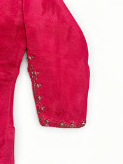 Beautiful Pink Shimmer Embroidered Kurta Set with Dupatta