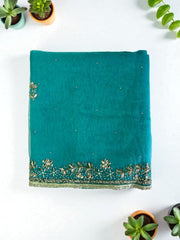 Royal Barbari Simar Hand Embroidered Unstitched Suit-Blue