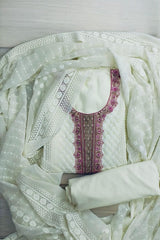 Beautiful Chikankari Unstitched Suit