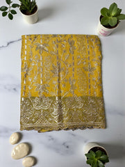 Premium Kota Silk Embroidered Unstitched Suit