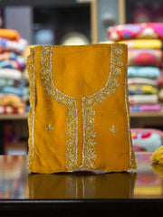 Premium Organza Hand Embroidered Unstitched Suit