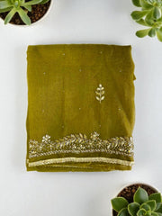 Royal Barbari Simar Hand Embroidered Unstitched Suit-Green