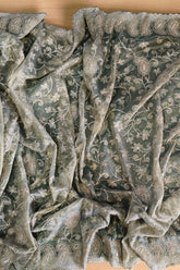 Elegant Sage Green Embroidered Saree with Sequin Detailing