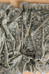 Elegant Sage Green Embroidered Saree with Sequin Detailing