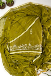 Royal Barbari Simar Hand Embroidered Unstitched Suit-Green