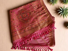Elegant Pink Banarasi Silk Saree with Rich Zari Weave