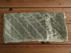 Soft Sage Green Embroidered Organza Saree