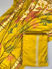 Vibrant Mustard Pashmina Winter Unstitched Suit