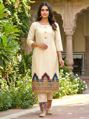 Elegant Pure Tissue Embroidered Suit Set