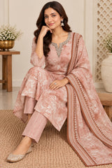 Graceful Printed Modal Kurta Set with Floral Dupatta