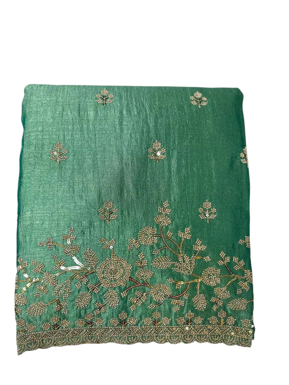 Vichitra Embroidered Suit Set with Dupatta