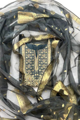 Premium Grey Embroidered Kurta Set with Dupatta