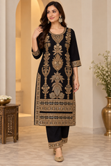 Black Premium Heavy Embroidered Kurta Set with Dupatta