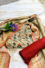 Golden Harvest – Elegant Floral Embroidered Suit Set