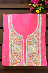 Elegant Embroidered Suit Set with Multicolor Dupatta – Festive & Party Wear Collection