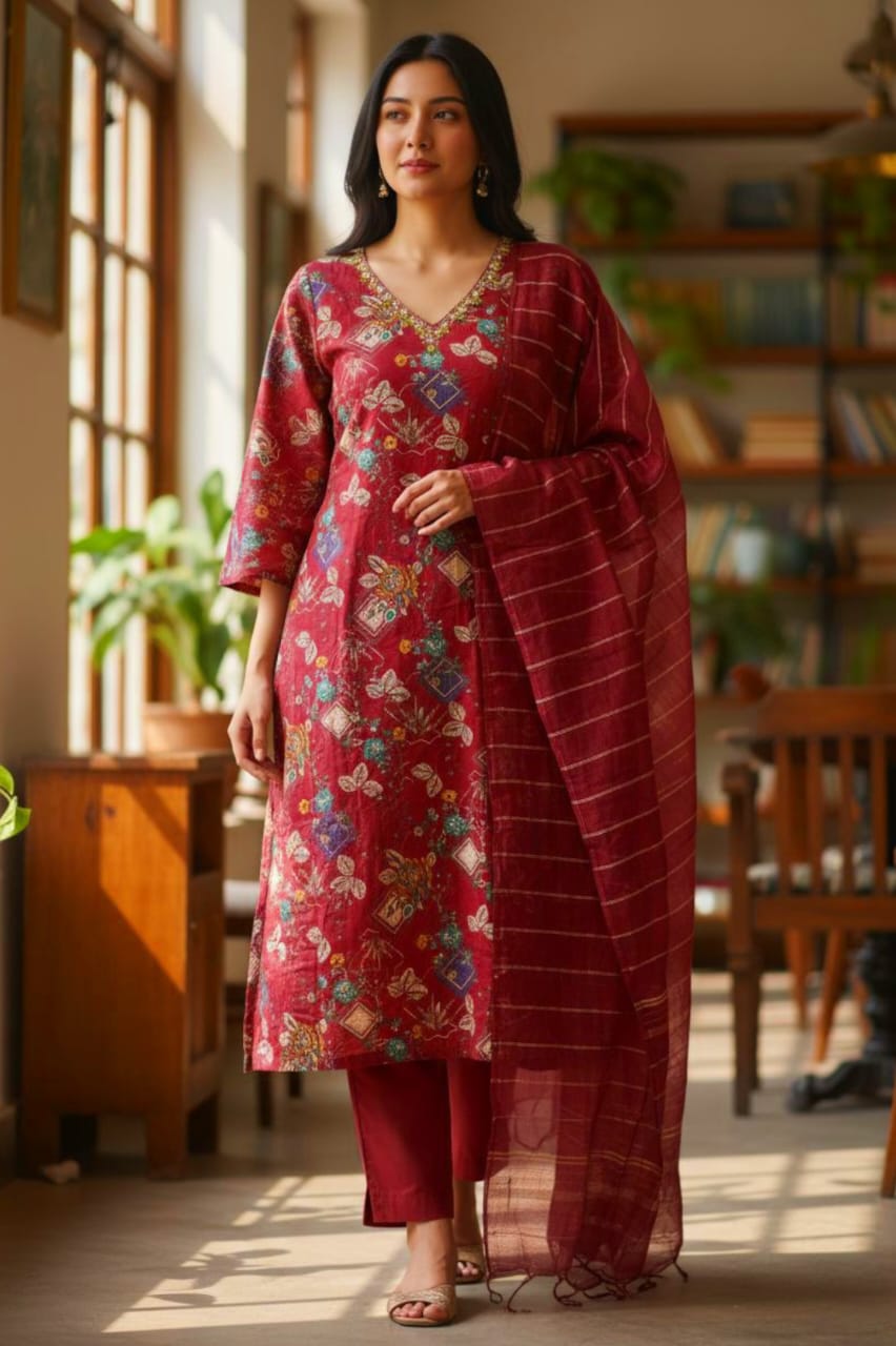 Gorgeous Soft Mul Cotton Suit Set