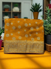 Radiant Yellow Banarasi Katan Silk Saree