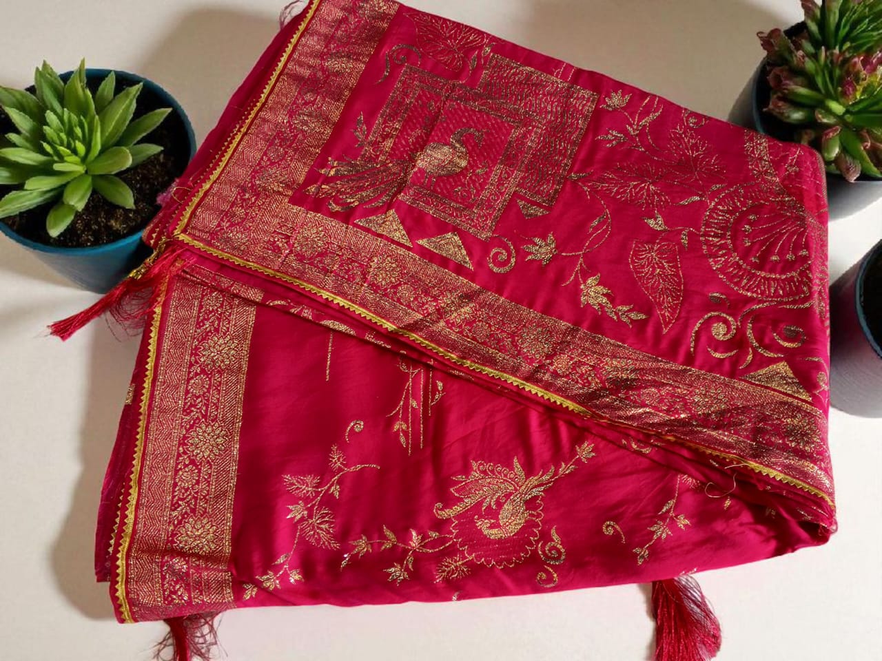 Royal Magenta Kanjivaram Art Silk Saree