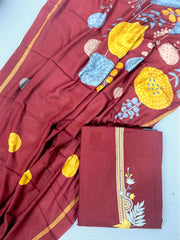 Elegant Maroon Pashmina Winter Suit