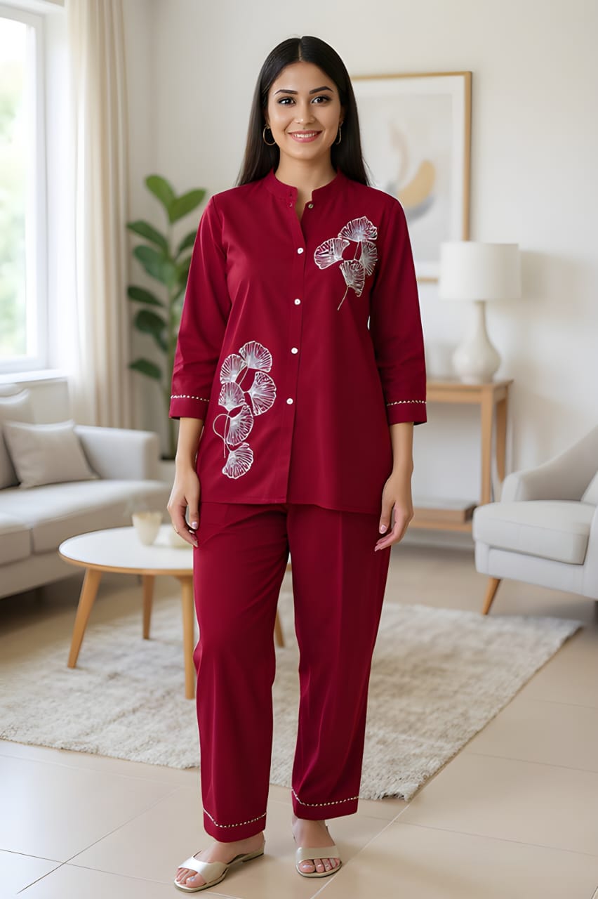 Royal Embroidered Co-ord Set